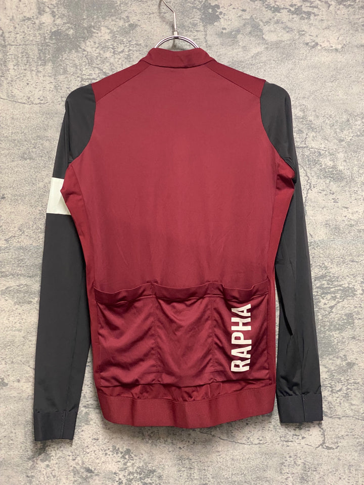 JO051 ラファ Rapha PRO TEAM LONG SLEEVE TRAINING JERSEY 長袖 サイクルジャージ 赤 S