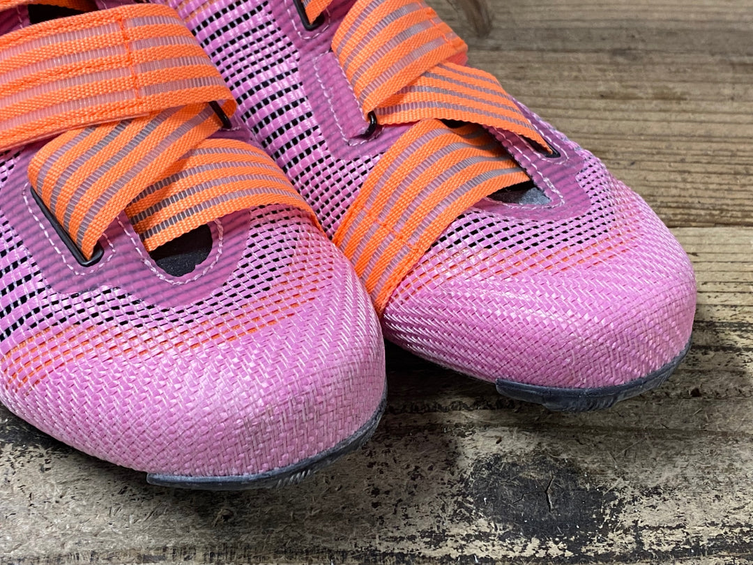 JS465 フィジーク fizik テンポ VENTO POWERSTRAP AEROWEAVE CARBON ビンディングシューズ ピンク EUR41
