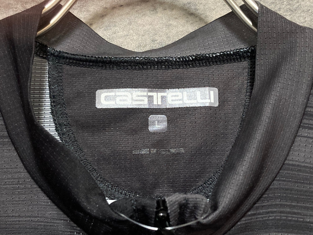 KK566 カステリ CASTELLI 半袖 サイクルジャージ 黒 L
