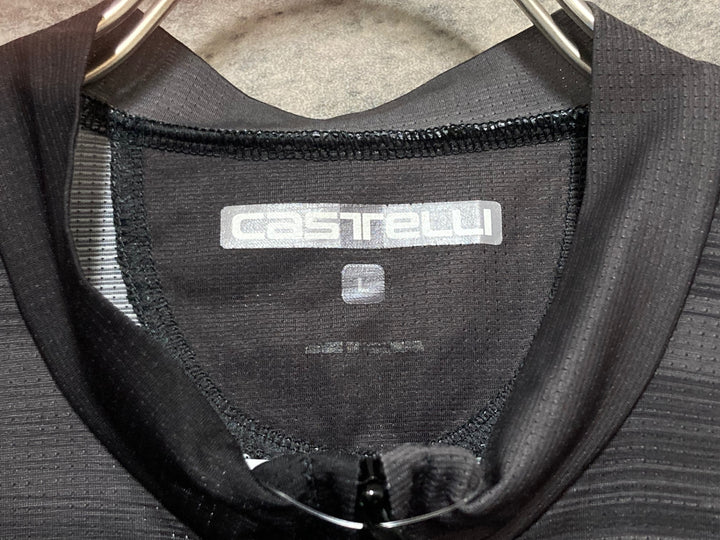 KK566 カステリ CASTELLI 半袖 サイクルジャージ 黒 L