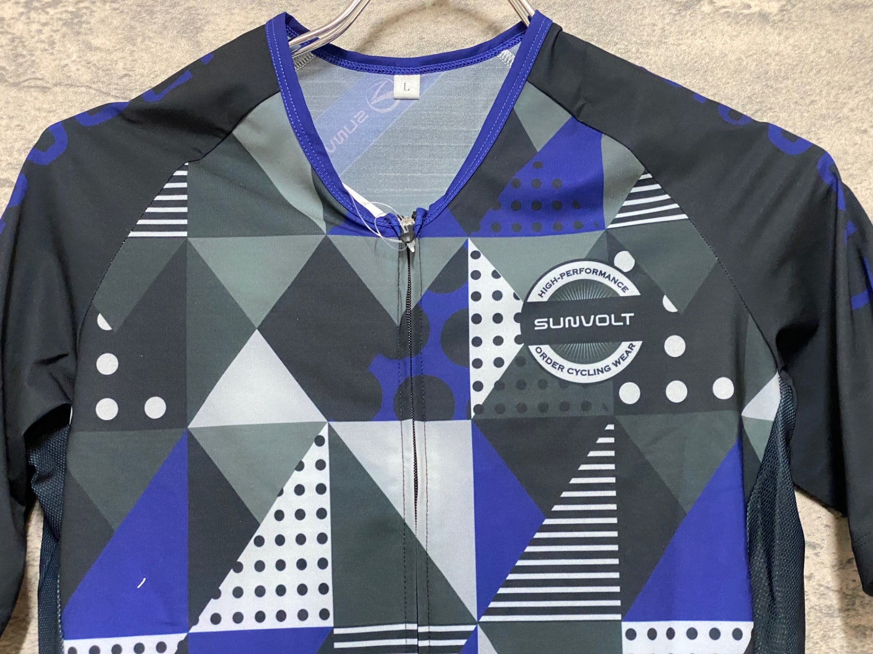 JO576 サンボルト SUNVOLT 半袖 サイクルジャージ 青 黒 L – BICI
