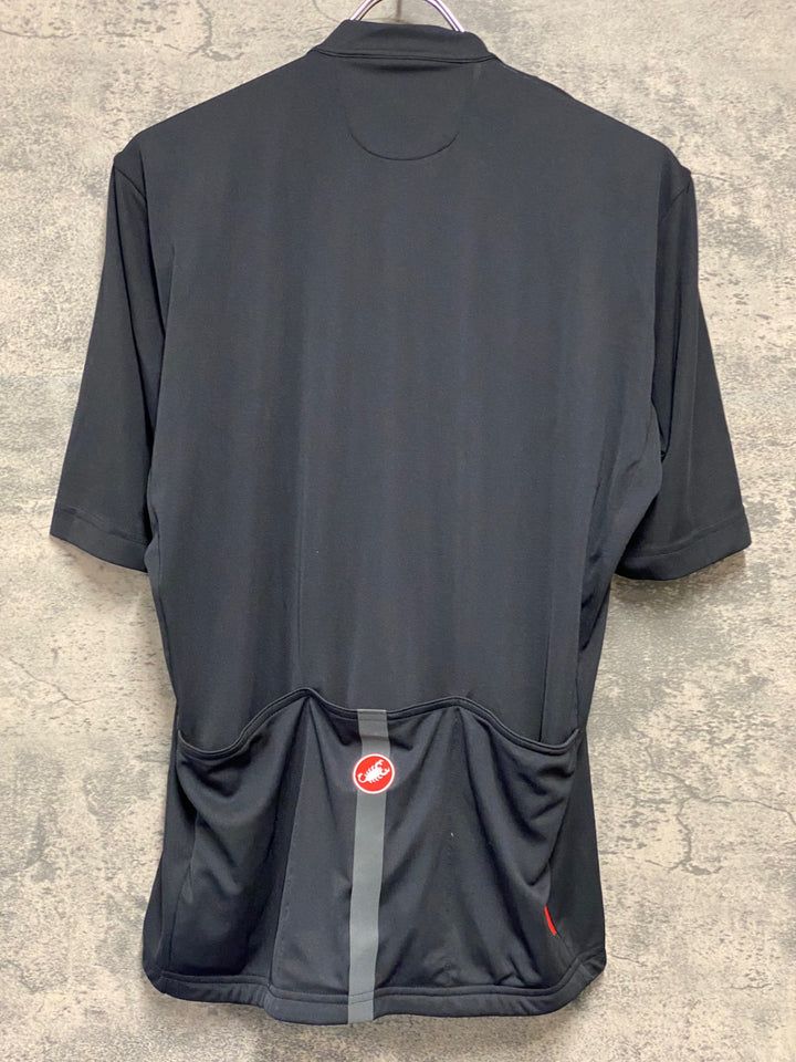 JQ860 カステリ CASTELLI CLASSIFICA JERSEY 半袖 サイクルジャージ 黒 XL