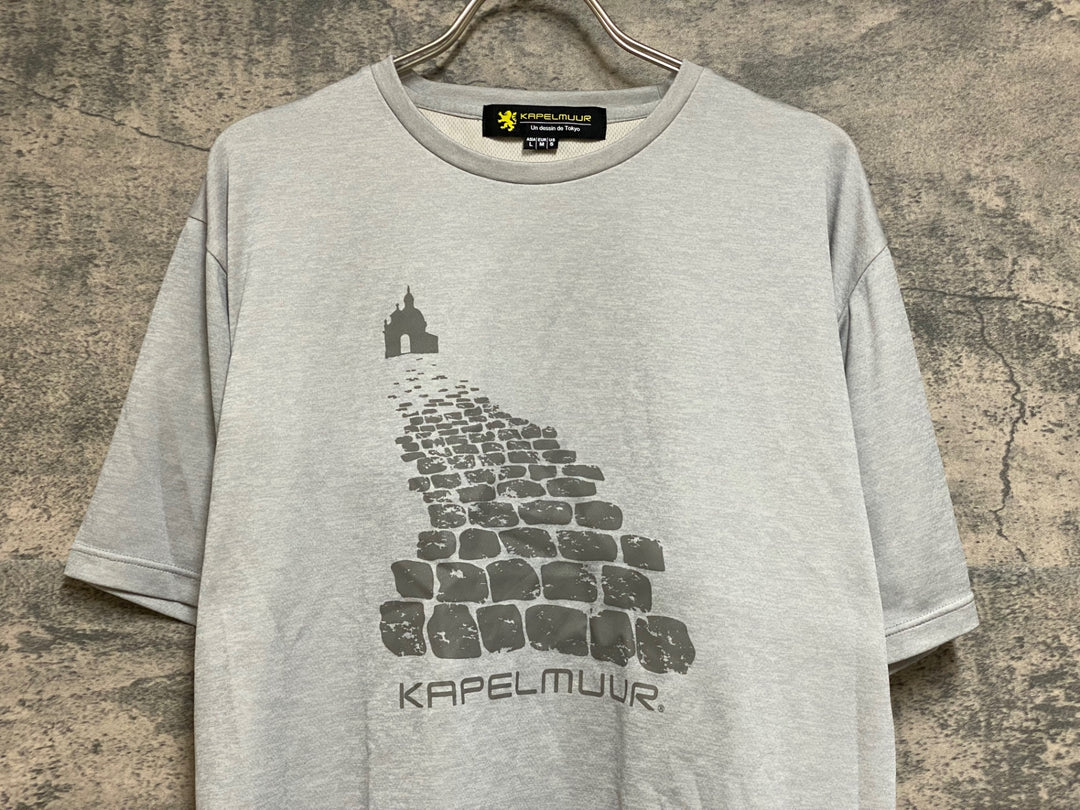 JN789 リオンドカペルミュール Lion de KAPELMUUR 半袖 ドライTシャツ 背ポケット付き グレー L