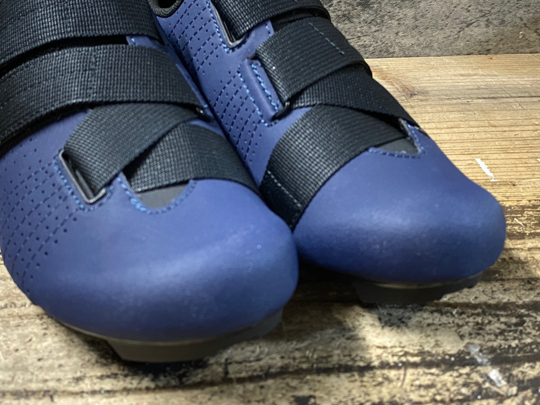 JZ686 フィジーク fizik TEMPO R5 POWERSTRAP shoes ビンディングシューズ 3穴 紺 EU41 未使用品