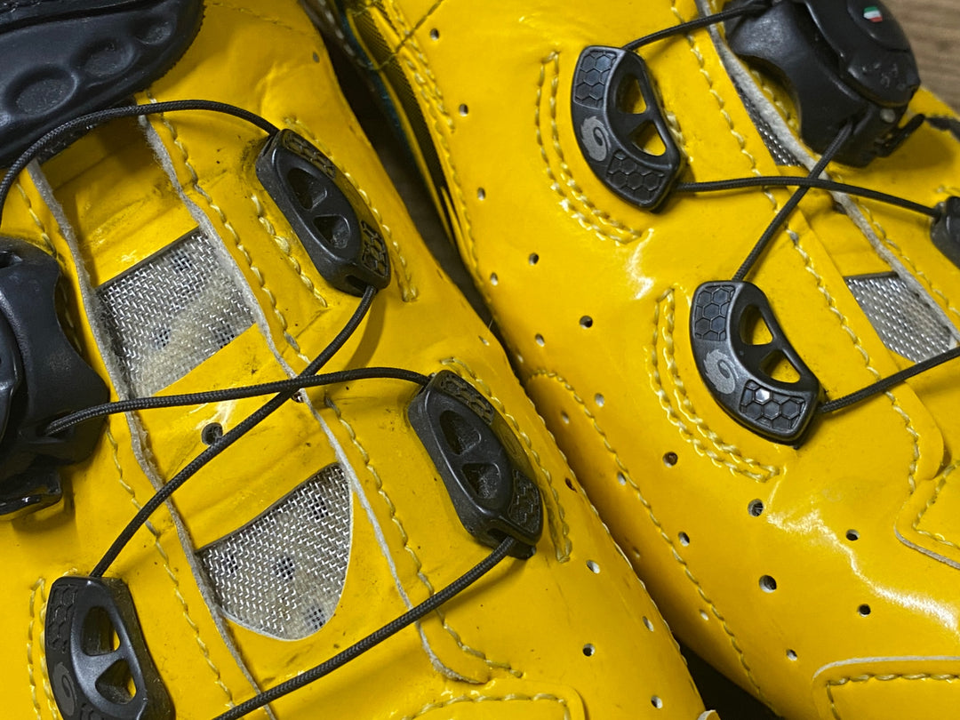 KH239 シディ SIDI WIRE Carbon Vernice Chris Froome Limited Edition ビンディングシューズ 3穴 黄色 EU40 ※傷や汚れあり