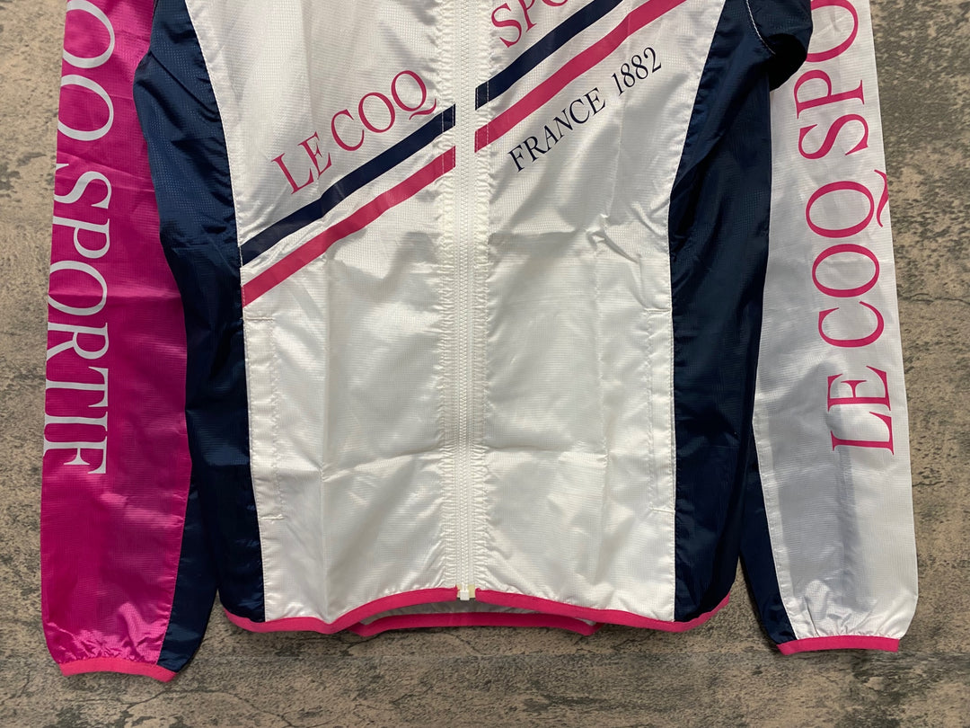 JT498 ルコックスポルティフ le coq sportif 長袖 ウインドブレイカー 白 ピンク M