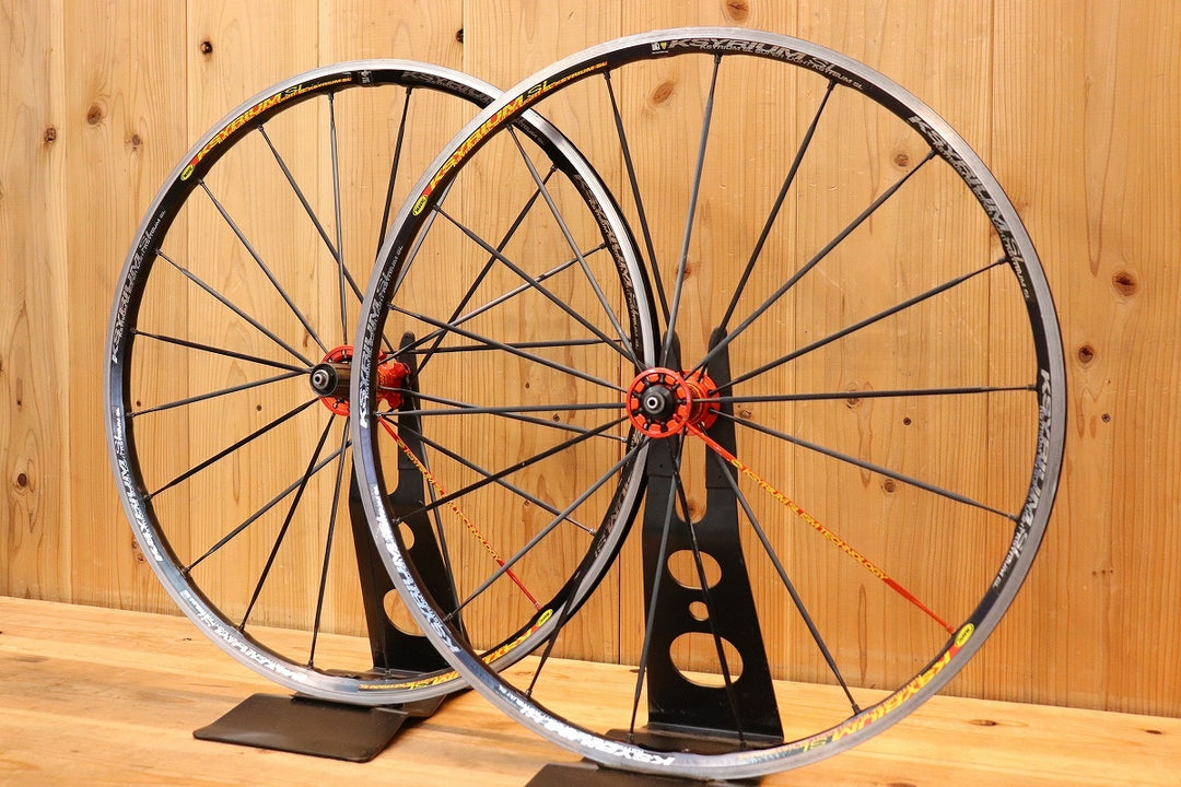 マヴィック MAVIC キシリウム KSYRIUM SL SUPERLIGHT アルミ クリンチャー ホイールセット シマノ 11/12S ナローリム 15C 【芦屋店】