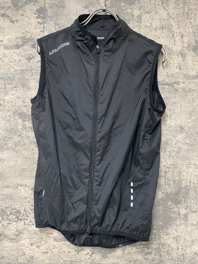 JD943 ラパッション laPASSIONE 防風 ジレ サイクルベスト M ブラック