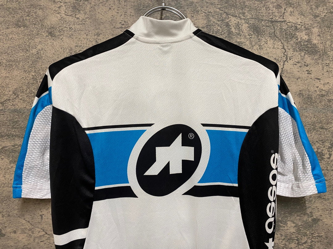 JR137 アソス ASSOS 半袖 サイクルジャージ 白 水色 L