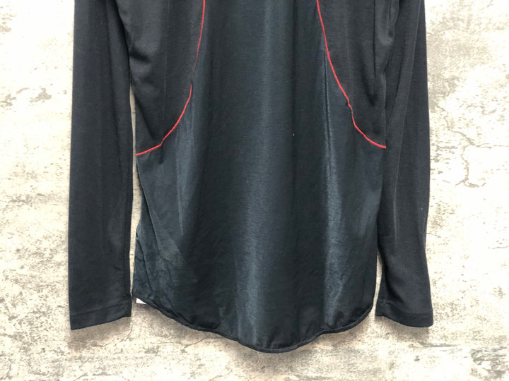 KK356 カステリ CASTELLI ロッソコルサ ROSSO CORSA 長袖 ベースレイヤー 黒 L