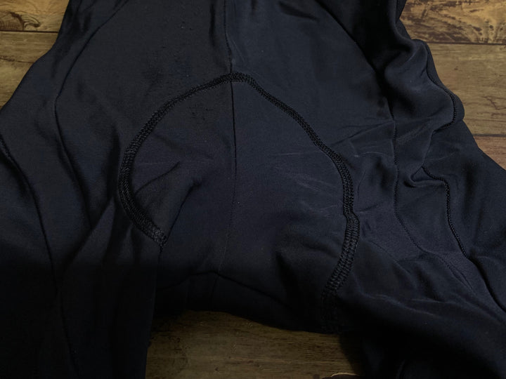 JV209 カステリ CASTELLI ビブタイツ 黒 M 裏起毛 ※スレ大、ロゴひび割れ,パッド色褪せ