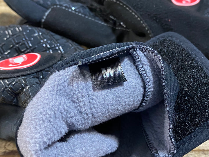 JZ101 カステリ CASTELLI ROSSO CORSA 長指 グローブ 黒 M 裏起毛