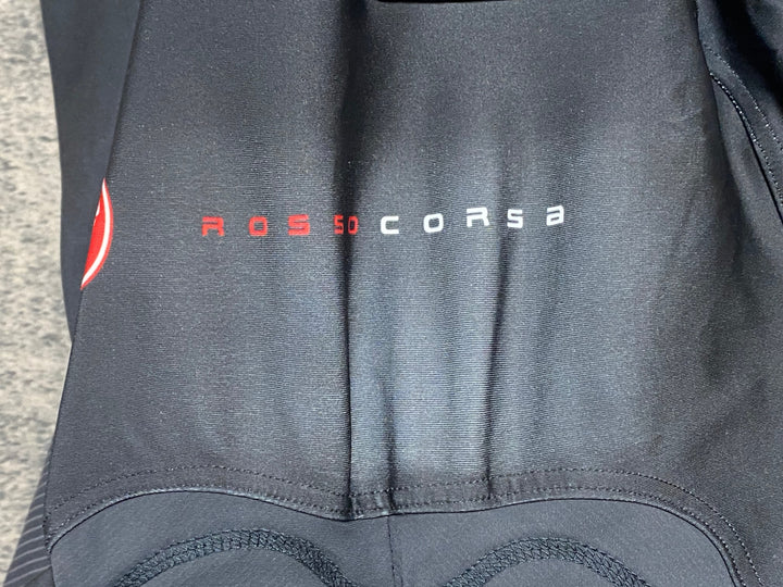 KN397 カステリ CASTELLI ROSSO CORSA ビブショーツ 黒 グレー M