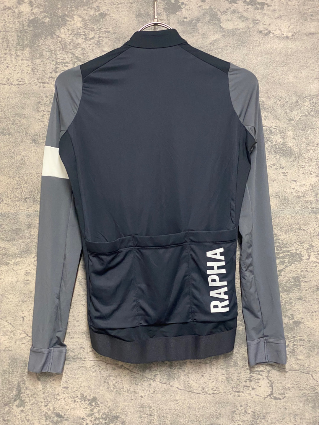 JN505 ラファ Rapha PRO TEAM LONG SLEEVE TRAINING JERSEY 長袖 サイクルジャージ 紺 グレー XS