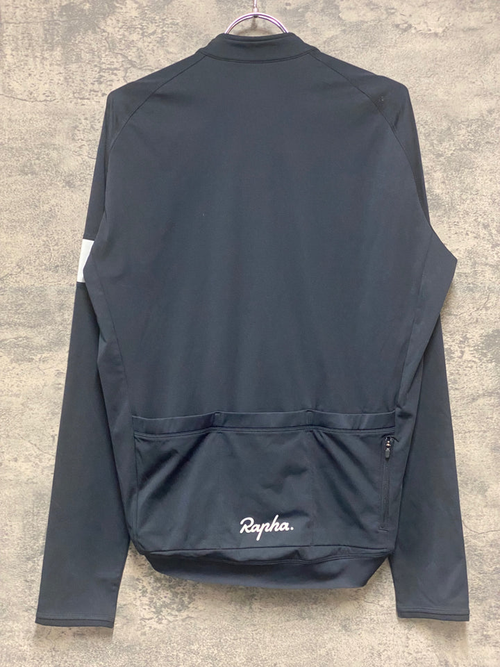 KC156 ラファ Rapha CORE LONG SLEEVE JERSEY 長袖 サイクルジャージ 黒 L