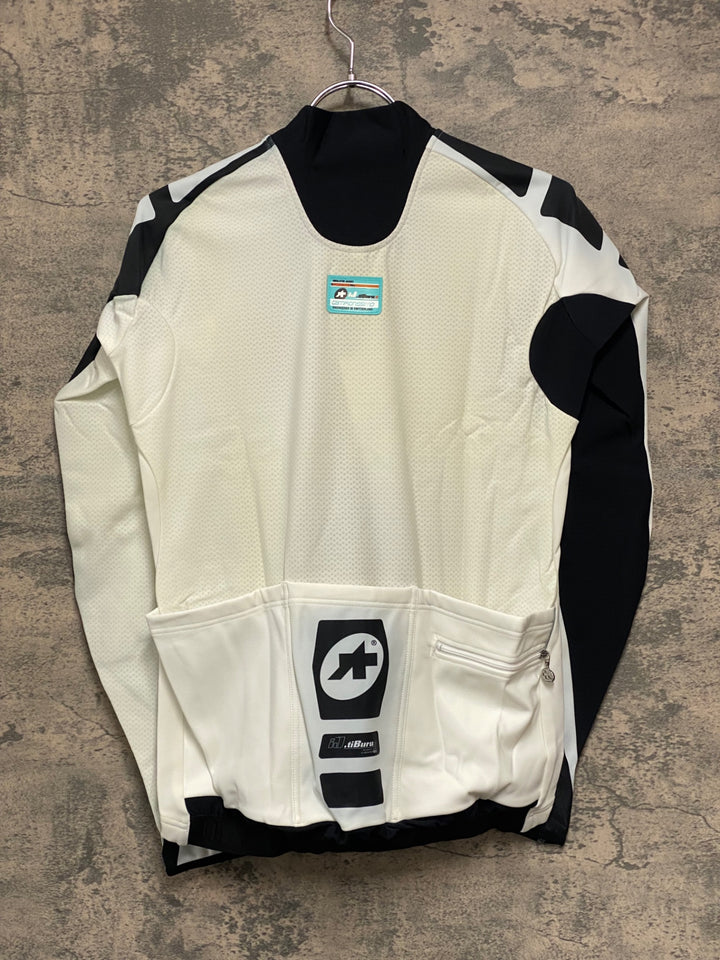 JQ161 アソス assos iJ tiburu 4 長袖サイクルジャージ 白黒 M 裏起毛