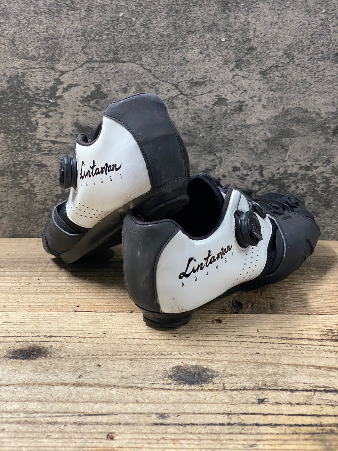 KQ808 リンタマン LINTAMAN ADJUST ROAD PRO ビンディングシューズ EU41 白 黒３穴