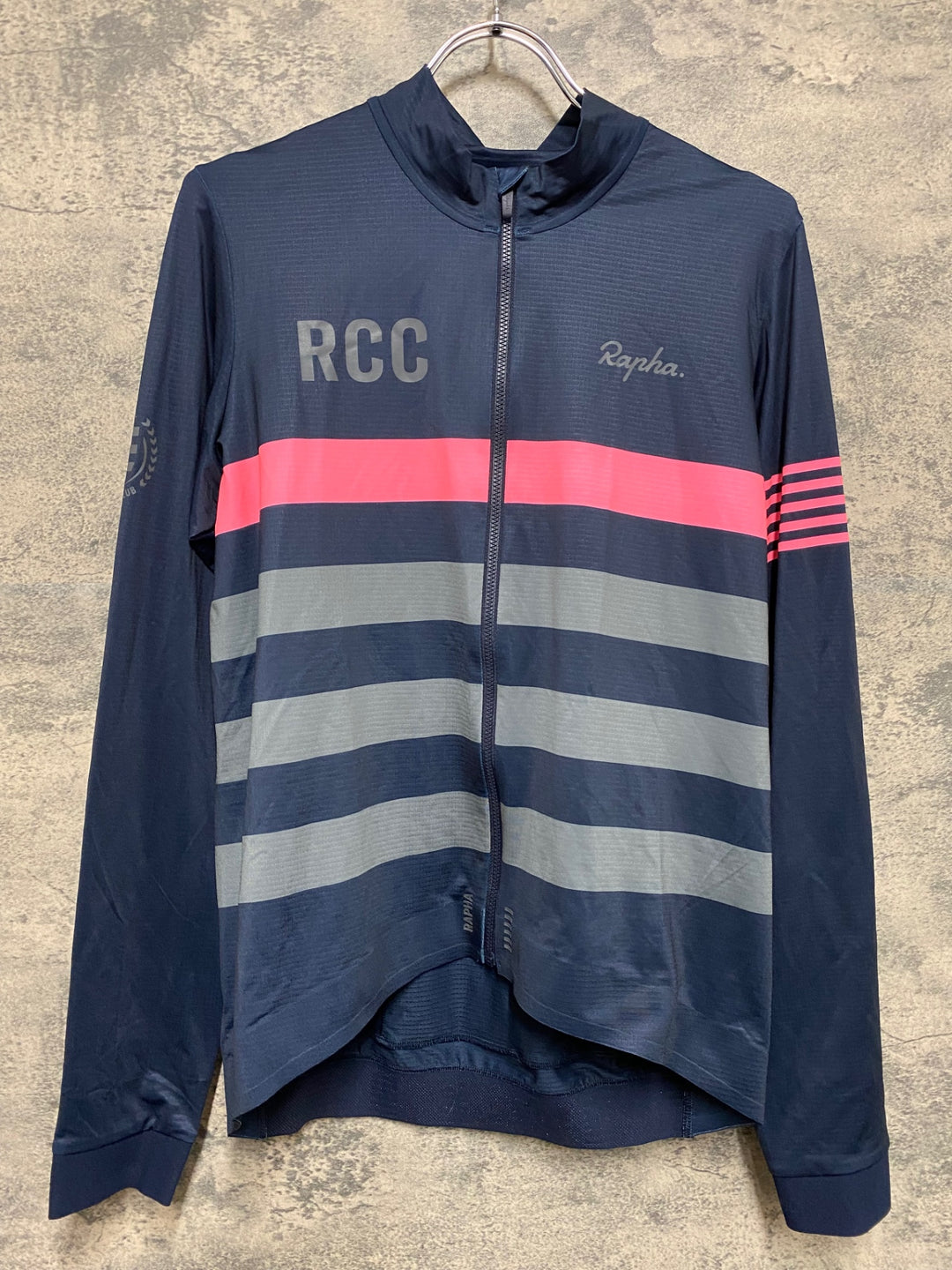 KD247 ラファ Rapha RCC PRO TEAM LONG SLEEVE JERSEY 長袖 サイクルジャージ 濃紺 XL