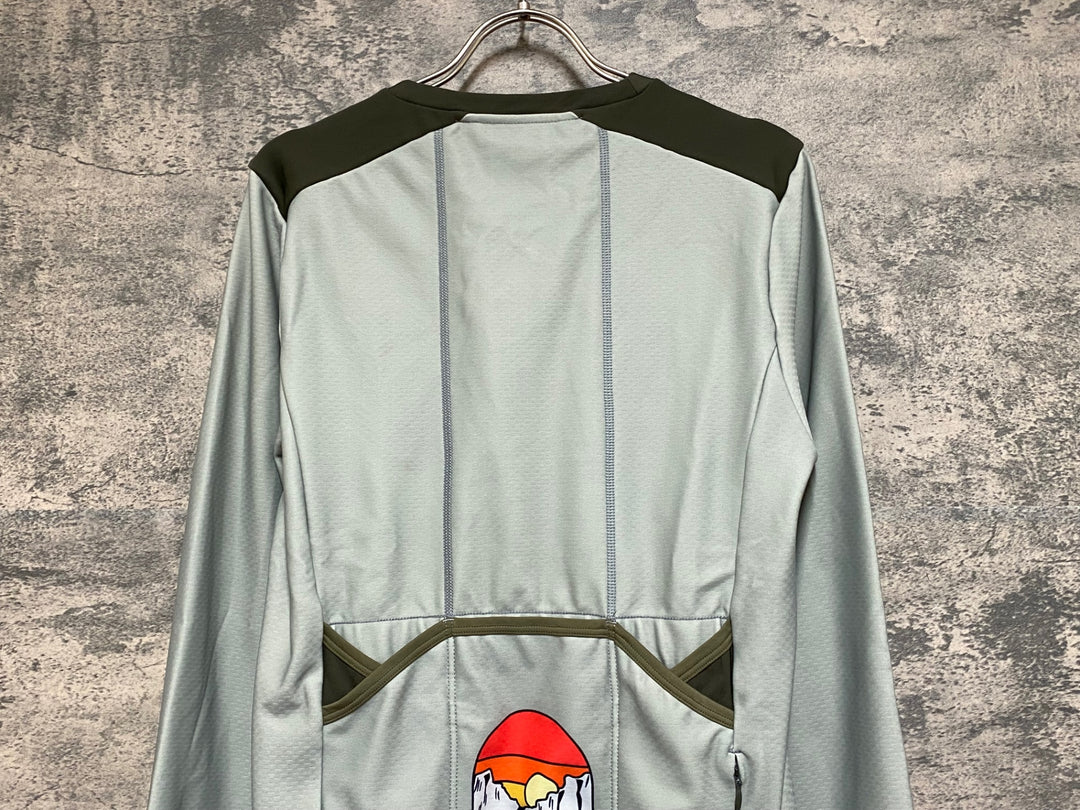 JP700 カフェドシクリステ Cafe du Cycliste Lydia atelier 長袖 サイクルウェア 総柄 XS 裏起毛