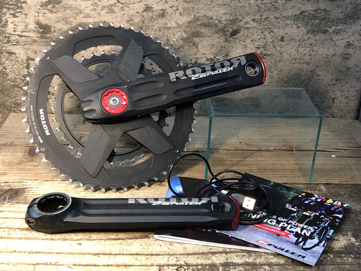 JS704 ローター ROTOR 2IN POWER パワーメーター クランクセット 172.5mm 50/34T 充電器付属 ※カバー欠品