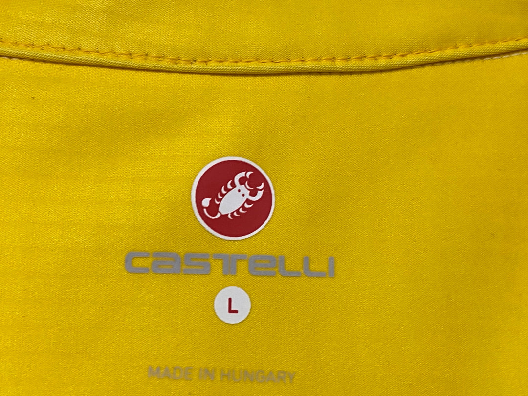 JF428 カステリ CASTELLI 裏起毛 長袖 サイクルジャケット 黄色 L