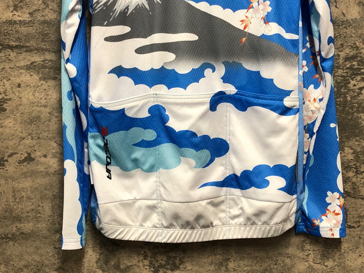 KE205 DECOJA 長袖 サイクルジャージ 青 M