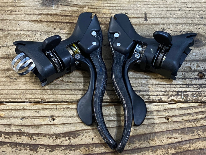JK965 カンパニョーロ Campagnolo ケンタウル CANTAUR エルゴパワー カーボン 左右セット 2x10S ※固定バンド、ブラケットフード欠品