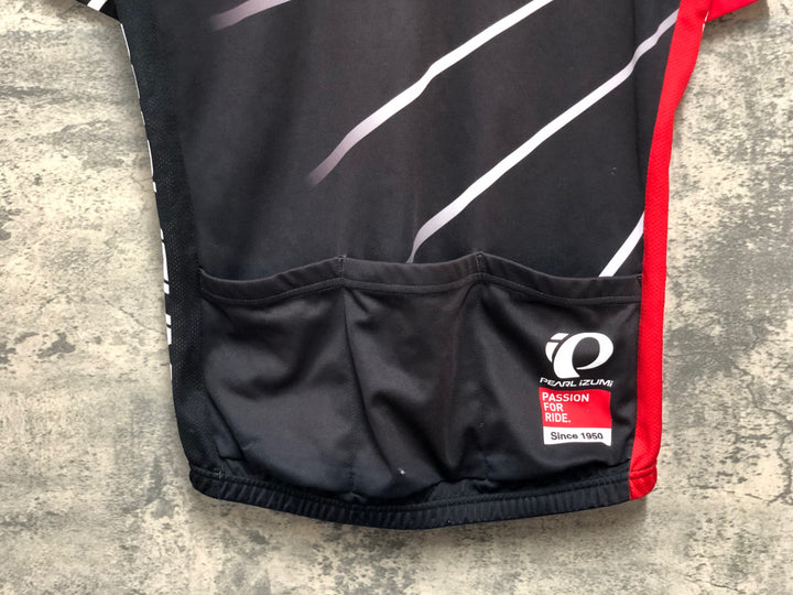 KK342 パールイズミ PEARL iZUMi 半袖 サイクルジャージ 黒 赤 L