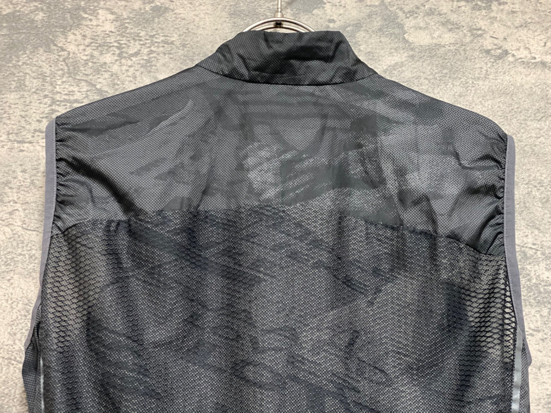 JM642 ラファ Rapha PRO TEAM LIGHTWEIGHT GILET ROAD GRAFFITI ジレ サイクルベスト 黒 グレー M ※チャック破損
