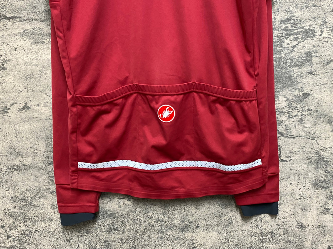 JP538 カステリ CASTELLI 長袖 サイクルジャケット 赤 L GORE-TEX INFINIUM