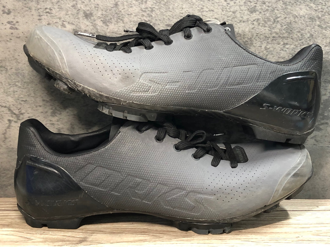 JS597 スペシャライズド SPECIALIZED S-WORKS Recon Lace ビンディングシューズ 2穴 EU42 グレー 紐