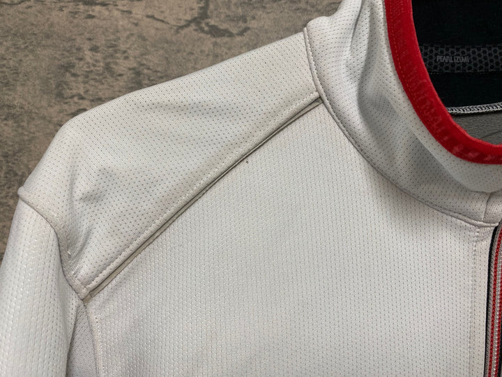 JG307 パールイズミ PEARL iZUMi 長袖 サイクルジャケット 白 黒 M 裏起毛