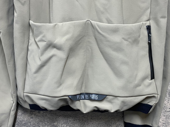KK007 プロトンドパリ PELOTON DE PARIS BELGIAN SOFTSHELL JACKET 裏起毛 サイクルジャケット ベージュ XL