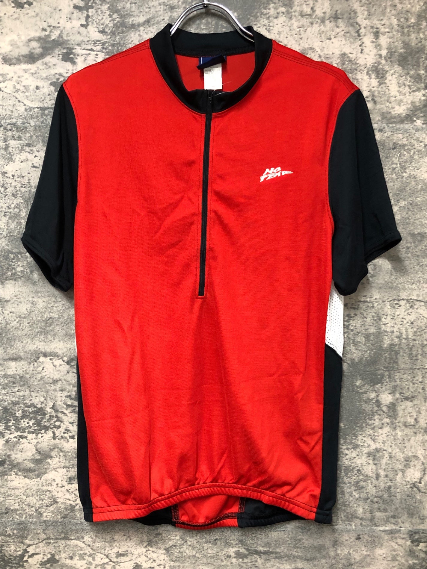 JU908 NO FEAR 半袖 サイクルジャージ 赤 紺 L ハーフジップ – BICI