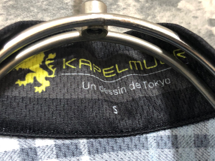 KM452 カペルミュール KAPELMUUR 半袖 サイクルジャージ 黒 緑 チェック S