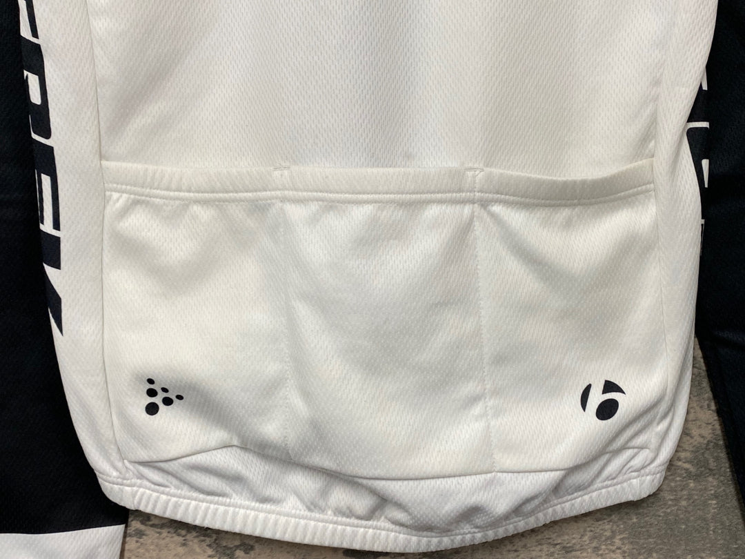 JG898 クラフト CRAFT 長袖サイクルジャージ 黒白 S 裏起毛 TREK