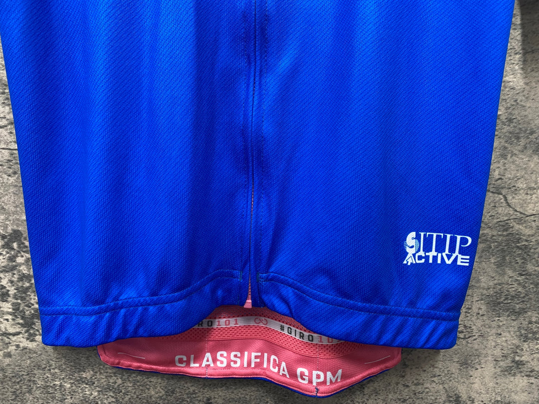 JV455 カステリ CASTELLI 半袖 サイクルジャージ 青 S Giro d'Italia