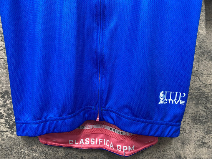 JV455 カステリ CASTELLI 半袖 サイクルジャージ 青 S Giro d'Italia