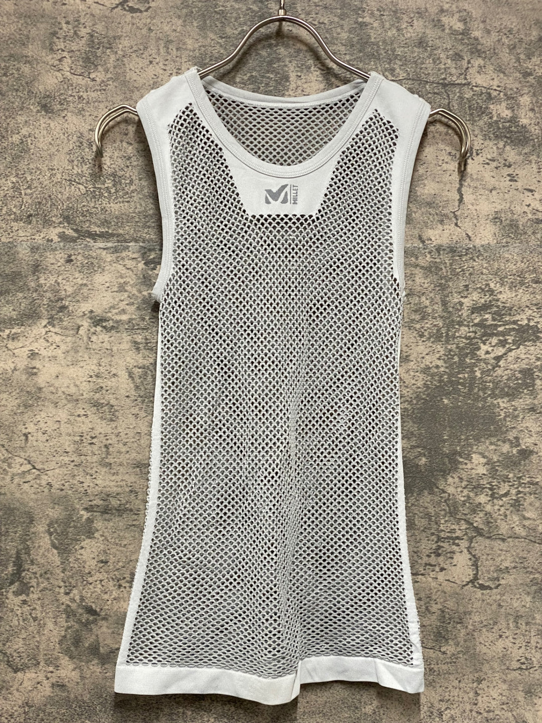 KC748 ミレー MILLET ノースリーブ ベースレイヤー 白 S/M メッシュ