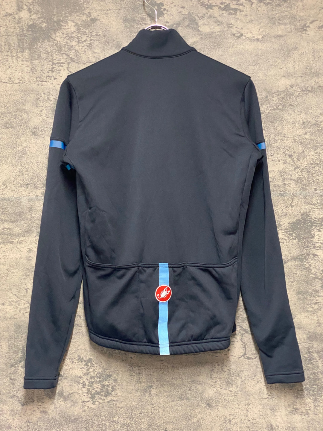 KN399 カステリ CASTELLI 長袖 サイクルジャージ 紺 M 裏起毛