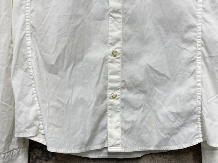 KI185 ラファ Rapha LONG SLEEVE SHIRT 長袖 シャツ 白 M ※裾小穴