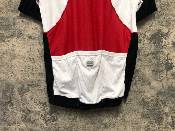 KL255 スポーツフル sportful 半袖 サイクルジャージ 白 赤 M