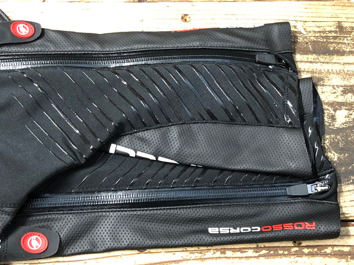 KC796 カステリ CASTELLI ロッソコルサ ROSSO CORSA シューズウォーマー 黒 L 裏起毛