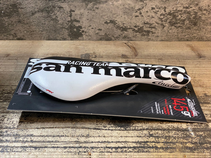 JR321 サンマルコ san marco Zoncolan CARBON FX RACING TEAM サドル 白黒 127mm CARBON レール