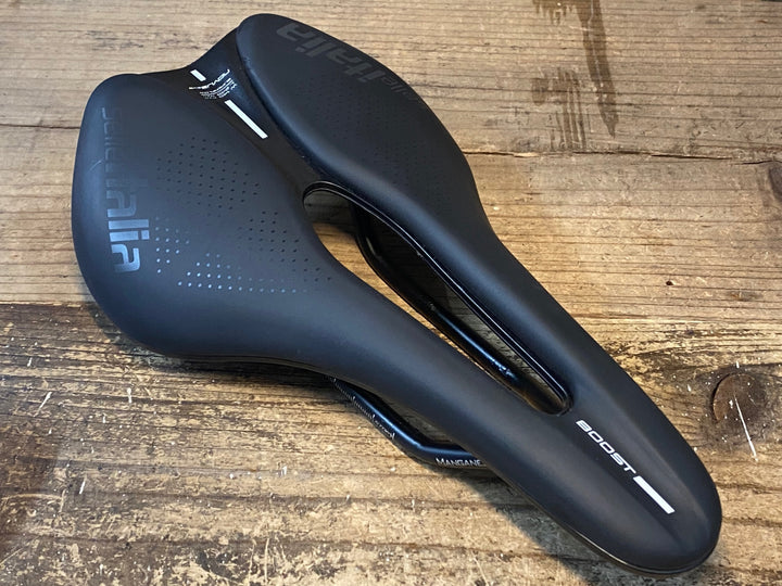 JP527 セライタリア SELLE ITALIA NOVUS BOOST EVO TM スーパーフロー サドル 黒 145㎜ MANGANESE レール