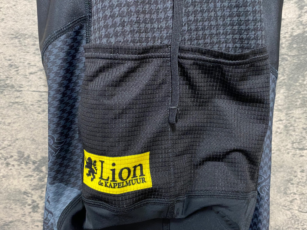 JM271 リオンドカペルミュール Lion de KAPELMUUR ノースリーブ ワンピース 千鳥 黒 レディーズ 36 トライアスロン バックジップ