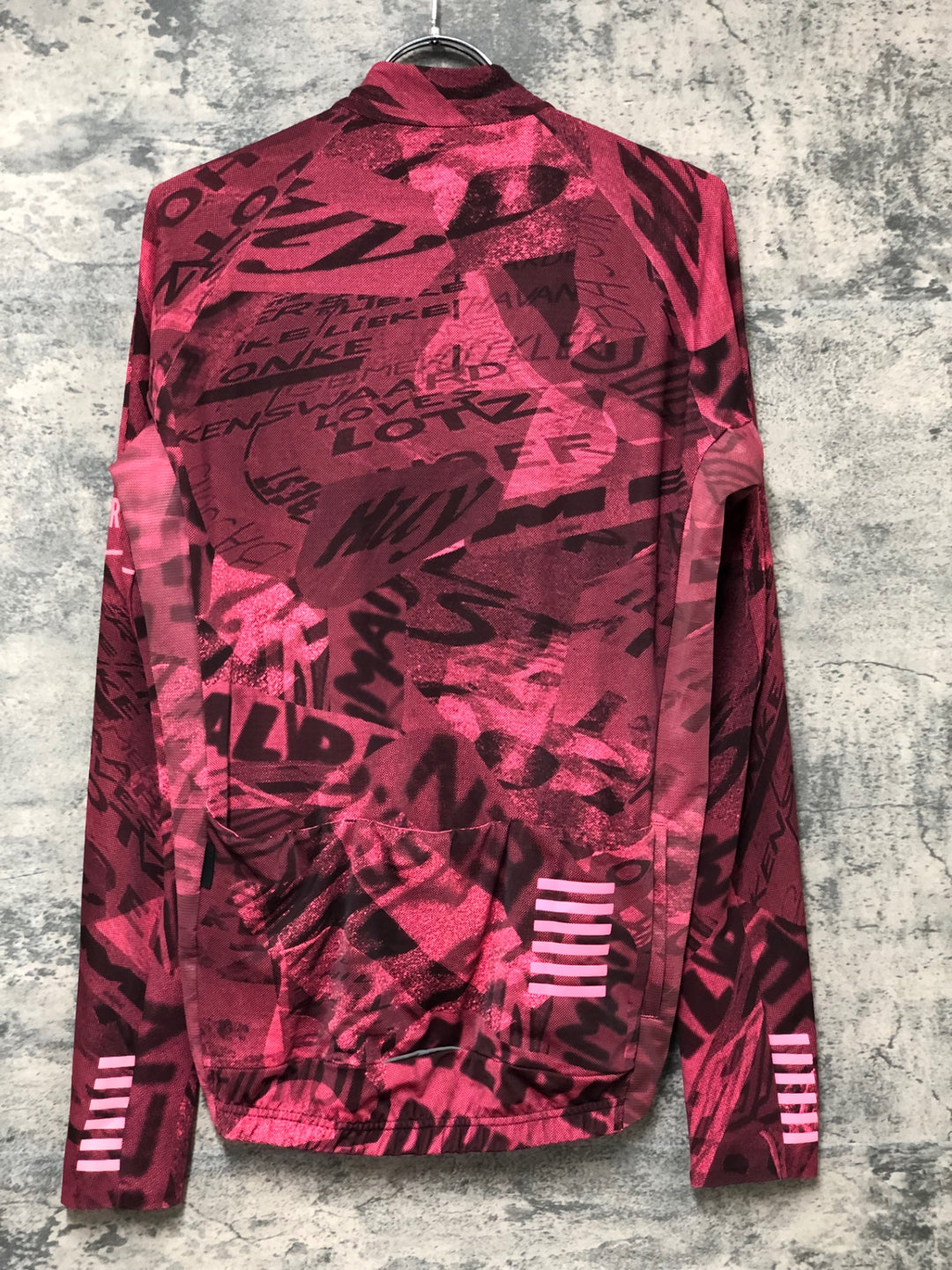 KM922 ラファ Rapha PRO TEAM LONG SLEEVE THERMAL JERSEY ROAD GRAFFITI 長袖 サイクルジャージ ピンク L
