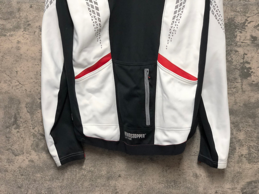KL659 ゴア GORE BIKE WEAR サイクルジャケット 白 XL 裏起毛 ※汚れ