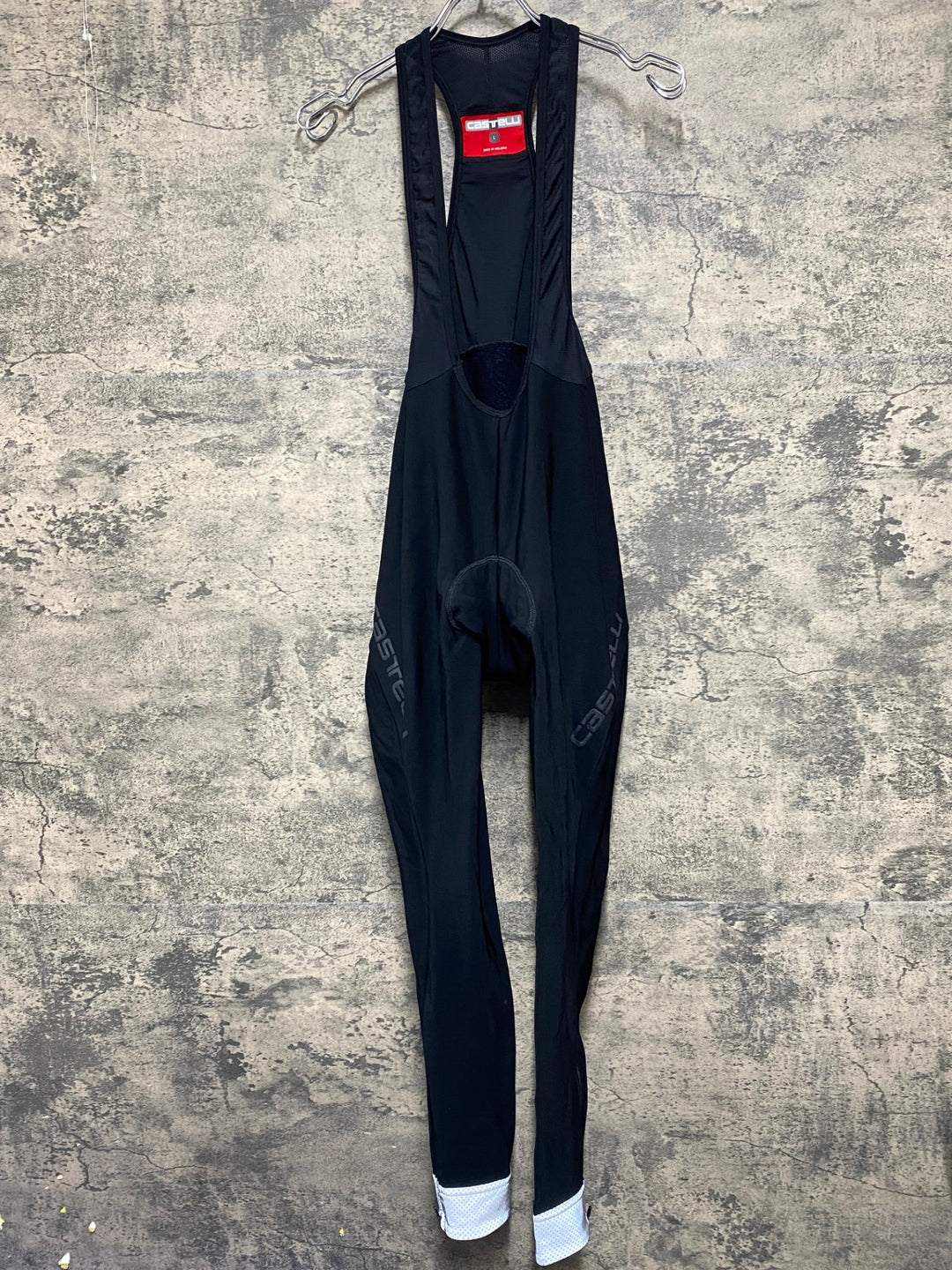 KB493 カステリ CASTELLI ビブタイツ 黒 L 裏起毛