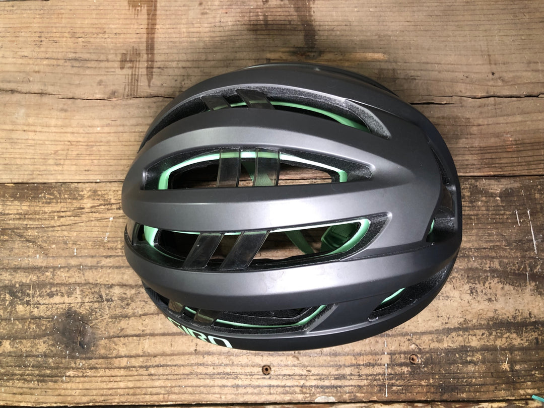 JH479 ジロ GIRO アリーズ スフェリカル ARIES SPHERICAL ヘルメット L 黒緑 Mips 2022年9月製造 ※使用期限切れのためジャンク